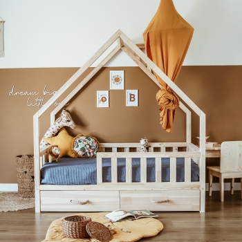 Łóżko domek Teddy (z szufladami)