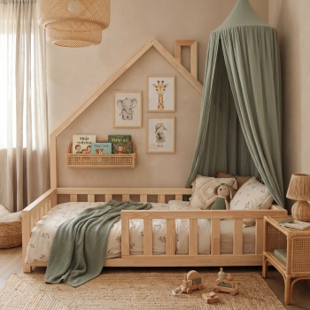 Łóżko mini-domek Teddy (naturalne)